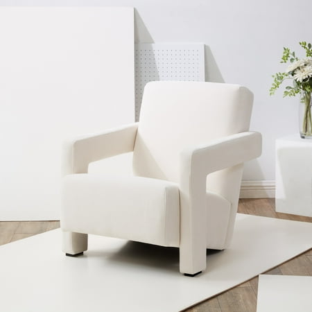 SAFAVIEH Couture Taylor Modern Velvet Solid Accent Chair Ivory
