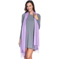 thumbnail image 3 of Solid Color Scarf For Women, Ladies Shawl Warm Scarf Cloth Stole (Light Purple), 3 of 7