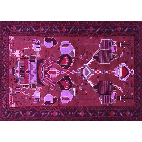 Ahgly Company Indoor Rectangle Persian Pink Traditional Area Rugs, 8' x 12'