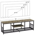 thumbnail image 6 of VECELO TV Stand up to 60 Inches, Industrial 55.11" Entertainment Center with Storage and Mesh Shelf for Living Room/Bedroom, Gray, 6 of 10