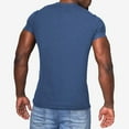 thumbnail image 4 of yillto Mens Muscle Tee Short Sleeve Workout Gym Shirts V Neck Casual Tops Summer Casual Exercise T Shirts, 4 of 5