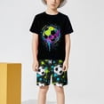 thumbnail image 4 of Toddler Boys Short Outfits Short Suit Lovely Textured Polo Shirt and ShortsBoys Playwear Summer Outfits, 4 of 6