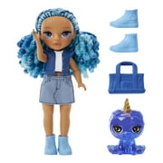 Rainbow High Littles – Sapphire Bradshaw, Blue 5.5 Posable Small Doll with Purse, Pet Yeti, Kids Toy Gift Ages 4+