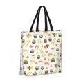 thumbnail image 2 of Vsdgher Sushi and Rolls print Tote Bag for Women Shoulder Bag with Zipper Large Shoulder Bag Handle Handbag Portable Washable for Travel, Work, 2 of 8