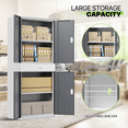 thumbnail image 6 of Magshion 71" Metal Garage Storage Cabinet with Locking Doors & Drawer, Adjustable Shelves for Home, Office, Grey White, 6 of 10