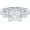 Rose, variant on Modernist Simulated Diamond Ring 14K White Gold Ring Three Diamond Engagement Ring 2 CT Princess Cut CZ Ring