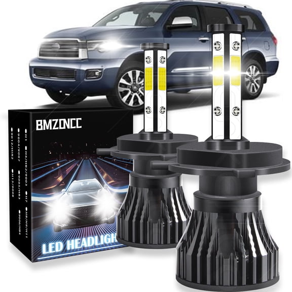 BMZONCC for Toyota Sequoia 2001-2007 9003 H4 COB LED Headlight Bulbs Conversion Kit High Low Beam 6000K White