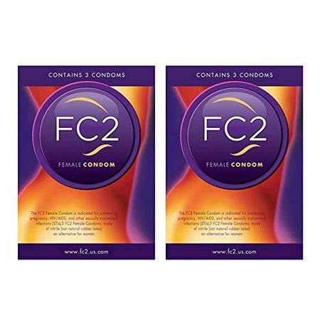 FC2 Female Condom Indicated for Preventing Pregnancy - 6 Latex (Best Condoms For Oral)