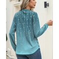 thumbnail image 5 of Weardear Women's Long Sleeve Crew Neck Tunic Tops Pleated Fall Blouse Casual Dressy Shirts S-XXL, 5 of 7