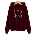 thumbnail image 2 of Vedolay Hoodies Women Womens Oversized Sweatshirts Long Sleeve Shirts Pullover Crewneck Sweatshirts, M, 2 of 3