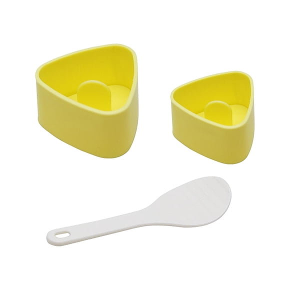 Pisexur Batería de cocina Sushi de arroz triangular grande y pequeño para niños, bento de arroz con algas marinas, hecho a mano con cuchara para la cocina del hogar
