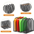 thumbnail image 3 of Desk File Organizer, Adjustable 5 Sections Upright Desktop Organizer File Sorter, Sturdy Metal Mesh Vertical Bookshelf File Holder Workspace Accessories for Home,School,Office Classroom,Black, 3 of 7