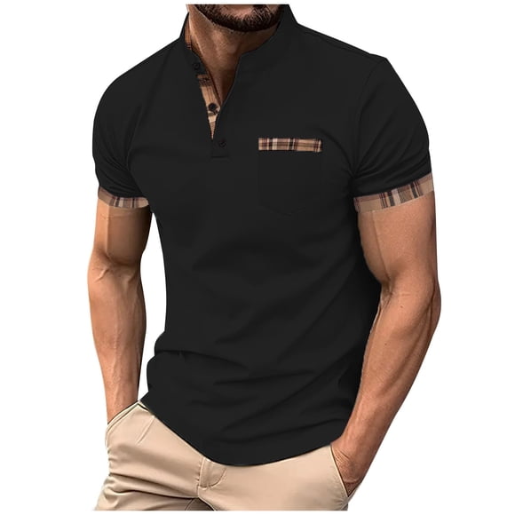 Mens Shirts Casual Short Sleeve Mens Hawaiian Shirts Dress Shirts for Men Short Sleeve Casual Shirt for Men Men Shirt Short Sleeve Black 2XL