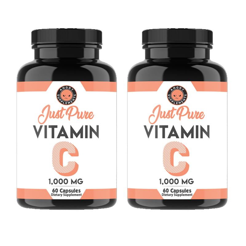 2-Pack: Just Pure Vitamin C 1,000MG Support Healthy Immune System, Antioxidant