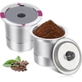 thumbnail image 2 of 2pcs Reusable K Cups Coffee Filter, Stainless Steel K Cup Reusable Coffee Pods Filters for Keurig 1.0 & 2.0 Coffee Makers BPA-Free Refillable Coffee Filters, 2 of 8