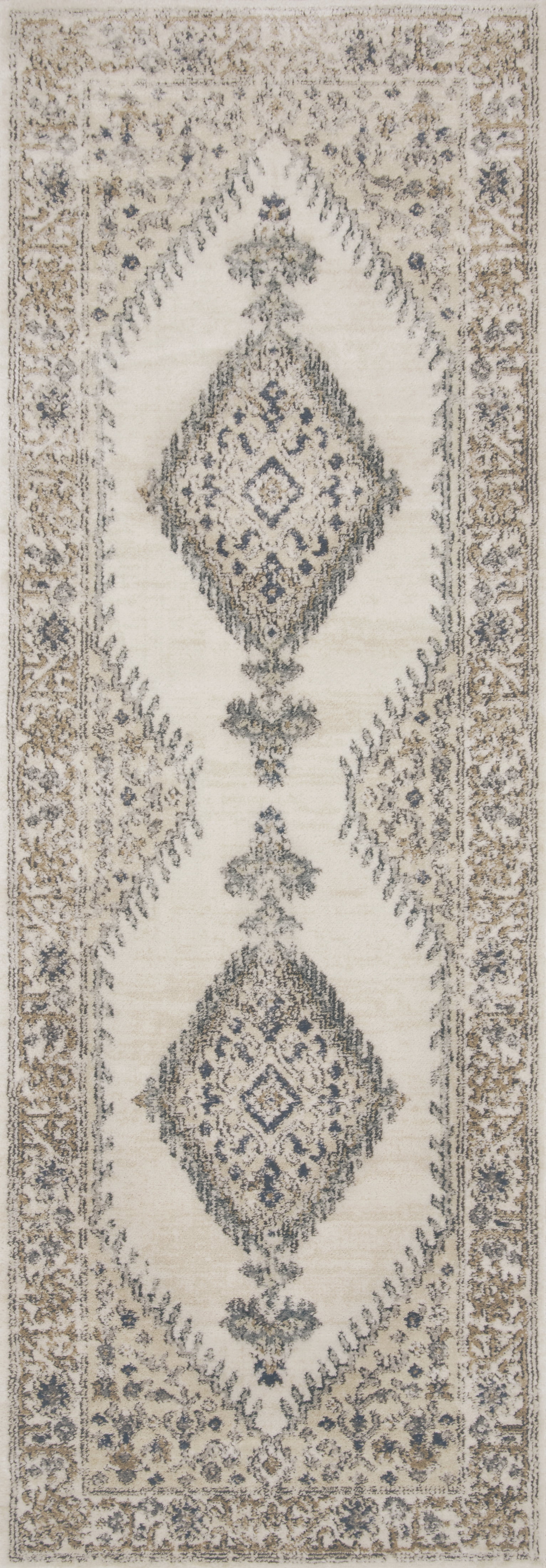 Loloi Teagan Oatmeal / Ivory 2'-8" x 10'-6" Runner Rug