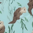 thumbnail image 4 of Yayeee Shower Curtain with Hooks 72"x72" Waterproof Fabric Bathroom Hanging Decor, Swimming Otters Pattern, 4 of 5