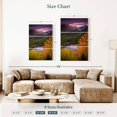 thumbnail image 4 of Elephant Stock Bear Lake Fall Sunset Wall Art - Vertical Multi Panel Canvas - Living Room Wall Decor - Nature Multi Panel - Blue And Purple Decor - 24" x 38", 4 of 8