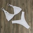 thumbnail image 6 of Beach Vacation Outfits Women Sexy Thong Bikini Swimsuit Cheeky High Waisted Push Up Bikini Set High Cut Triangle String 2 Piece Bathing Suit, 6 of 7