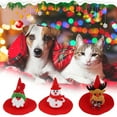 thumbnail image 4 of UDIYO Pet Headgear Pet Christmas Hat Adjustable Ultra-Light Vibrant Color Easy-wearing Dress Up Non-woven Fabric Xmas Tree Elk Style Dog Cat Cosplay Xmas Hat Pet Supplies, 4 of 7
