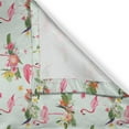 thumbnail image 3 of Ambesonne Orchids Kitchen Curtains, Exotic Flamingo Foliage Art, 55"x39", Pale Blue Pink, 3 of 3