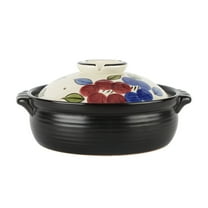 Japanese Donabe Ceramic Casserole Dish, Hot Pot Bowl Non-Stick Pot Casserole Pot With Lid Rice Cooker Handmade Sakura Simmering And Slow Braising for Steaming