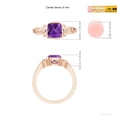 thumbnail image 4 of ANGARA Natural 0.8 Ct. Amethyst Solitaire Ring in 14K Rose Gold for Women (Ring Size: 10.5), 4 of 9