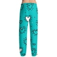 thumbnail image 6 of MLQIDK Women's Valentine's Day Pajama Bottoms Comfy Lounge Pants Couple Pajamas Heart Print Valentines Day Baggy Pajama Pants Baggy Plaid Drawstring Sleepwear, 6 of 6