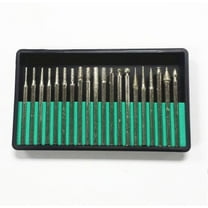 MTP ® 20 Pcs Diamond Burr Bits For Dremel Craftsman Rotary Tool 1/8" Shanks w/ Box Tip for Dremel Craftsman Milwaukee Rotary Tool Free Storage Box Jewelry Glass Stone