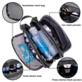 thumbnail image 5 of Travel Toiletry Bag for Men Hanging Dopp Kit Small Nylon Shaving Bag, Water Resistant Bathroom Toiletries Organizer for Traveling, Denim Grey, 5 of 7