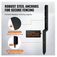 thumbnail image 3 of Fence Post Anchor Repair Kit 4-Pack, 2x2 Inch Steel Fence Post Stakes, 3 of 8