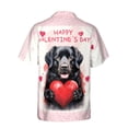 thumbnail image 2 of Happy Valentine's Day Newfoundland Brings Love Heart Hawaiian Shirt Breathable Summer Unisex Merch Newfie Dog Lover Gifts - 02028, 2 of 6