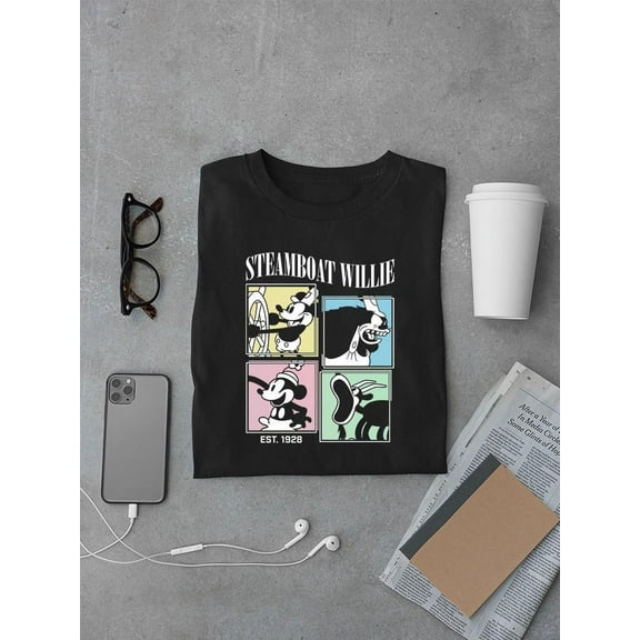 Steamboat Willie Crew T-shirt Men's -SmartPrintsInk Designs