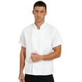 thumbnail image 3 of HULIJA Mens Womens Chef Shirt Restaurant Kitchen Work Uniform Short/Long Sleeve Chef Coat Jacket C03 XL, 3 of 7