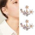 thumbnail image 2 of BNNG Cubic Zirconia Hoop Earrings Fashion Cubic Zirconia Earrings Fashion Small Fresh Sun Flower Inlaid Colored Diamond Small Flower Stud Earrings Cross Border Ear Jewelry, 2 of 4