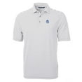 thumbnail image 2 of Men's Cutter & Buck Gray Fresno State Bulldogs Big & Tall Team Logo Virtue Eco Pique Stripe Recycled Polo, 2 of 3