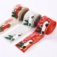 thumbnail image 4 of Christmas Decorations Supplies Christmas Truck Printing Ribbon Christmas Printing Ribbon DIY Tree Wrapping Ribbon for Wreaths Gift Baskets Type2, 4 of 9