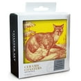 thumbnail image 2 of View of a Red Fox (On Yellow), Vintage Magazine (Absorbent Ceramic Coasters Set of 4 Matching Images, Cork Back, Kitchen Table Decor), 2 of 3