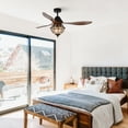 thumbnail image 3 of Parrot Uncle 52-inch Industrial 3-Blade Crystal Ceiling Fan with Remote, 3 of 5
