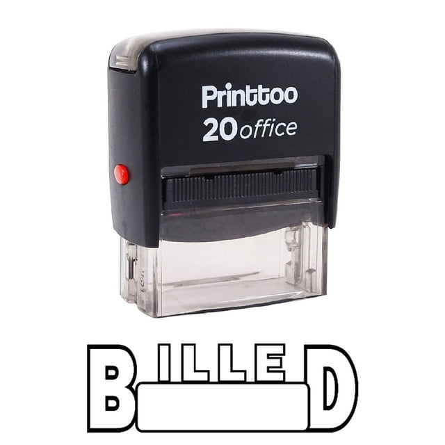 Printtoo Self Inking BILLED Rubber Stamp Office Stationary Stamp-Black
