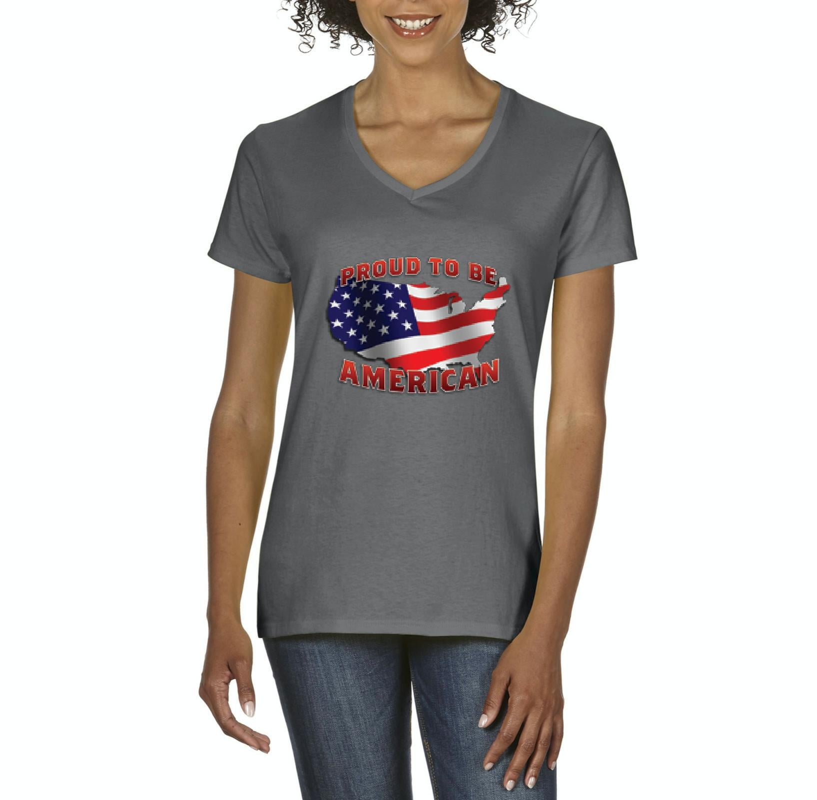 Artix - Women's T-Shirt V-Neck Short Sleeve - American Proud To Be