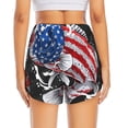 thumbnail image 2 of Lsque Largemouth Bass Fish in USA Printed Women's Running Shorts with Liner Pockets,Elastic Quick Dry Workout Athletic Gym Yoga Shorts,Womens High Waist Shorts-Small, 2 of 9