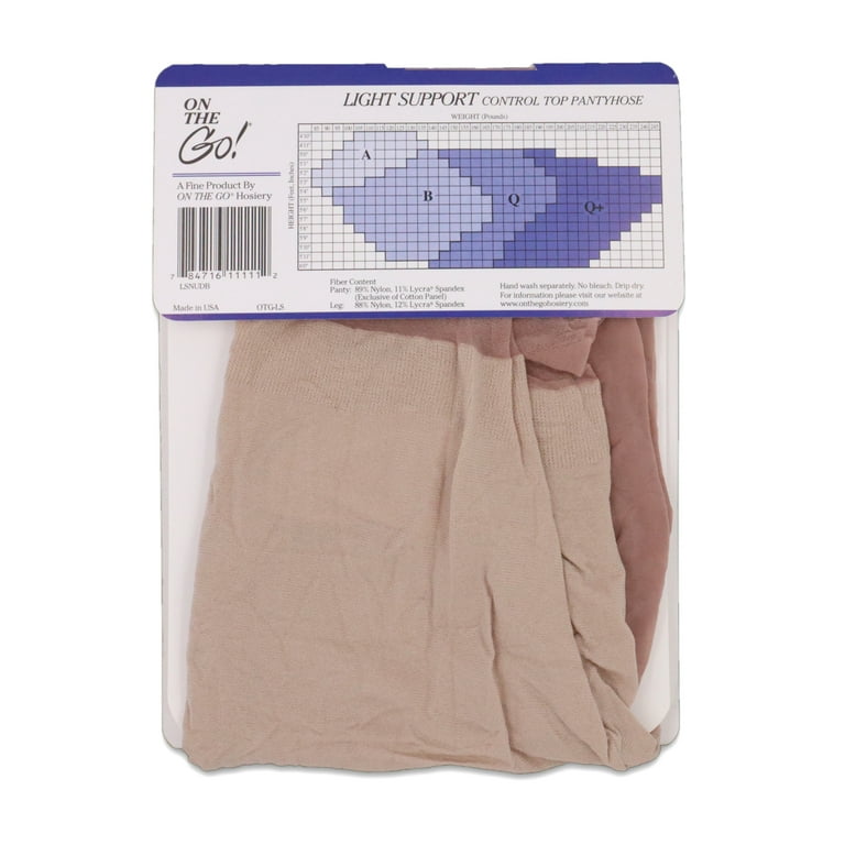 On the Go Women s Light Support Pantyhose Walmart