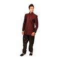 thumbnail image 1 of Saris and Things Sherwani Moderne Bordeaux Intérieur pour Hommes. Ce Produit Est Fait sur Commande., 1 of 4
