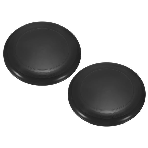 Disque Volant 10,8 Pouces 175 Grammes, Disque de Sport Disque d'Entraînement pour Cour Arrière Pelouse Plage, Noir, Lot de 2