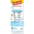 Glad OdorShield Small Drawstring Trash Bags Febreze Beachside Breeze