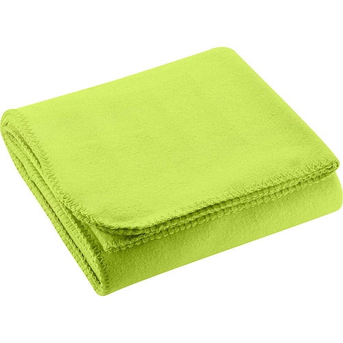 Mainstays Fleece Lime Green Throw, 1 Each