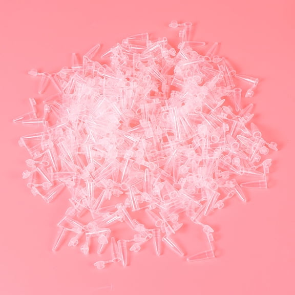 Soimiss 1000pcs Tubes- 0. 2ml Plastic Tubes Pointed Tube With Screw Cap Laboratory Consumables