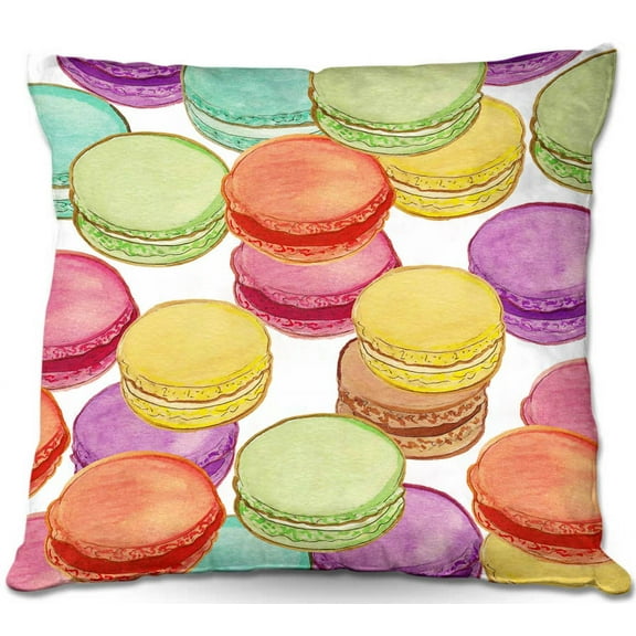 DiaNoche Designs Throw Pillows from Artist Diana Evans - Laduree Macaroons II