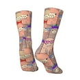 thumbnail image 5 of Uemuo Cute Lamas Pattern Women's Crew Socks, Soft Durable Breathable Moisture-Wicking with Odor Control Cotton socks, 5 of 9